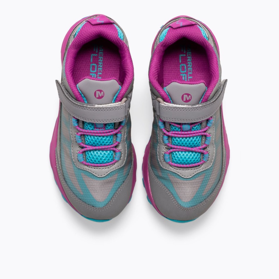 بيج كيدز موآب سبيد منخفض مكيف مقاوم للماء ميريل رمادي فضي فيروزي