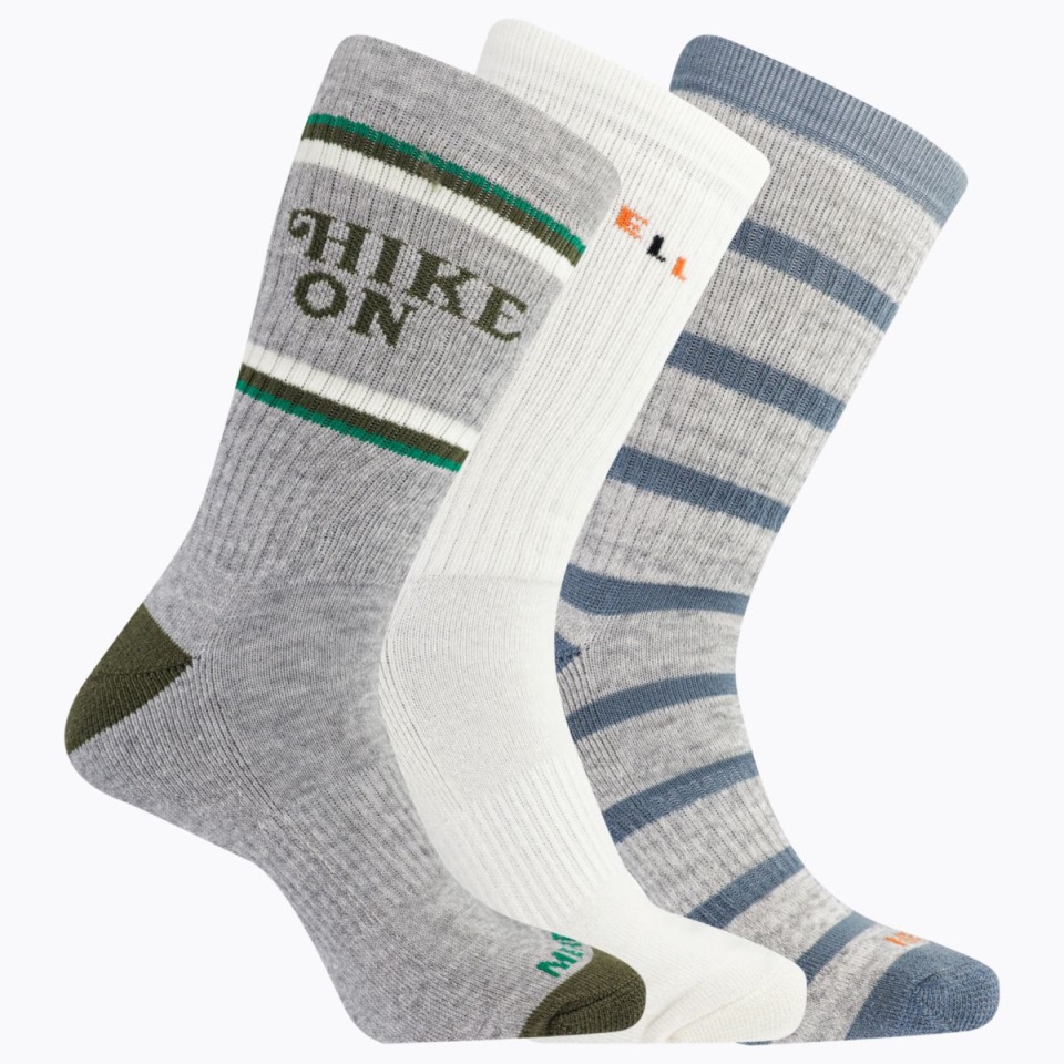 طقم جوارب طاقم من 3 قطع من صوف ميريل زيتون متنوع