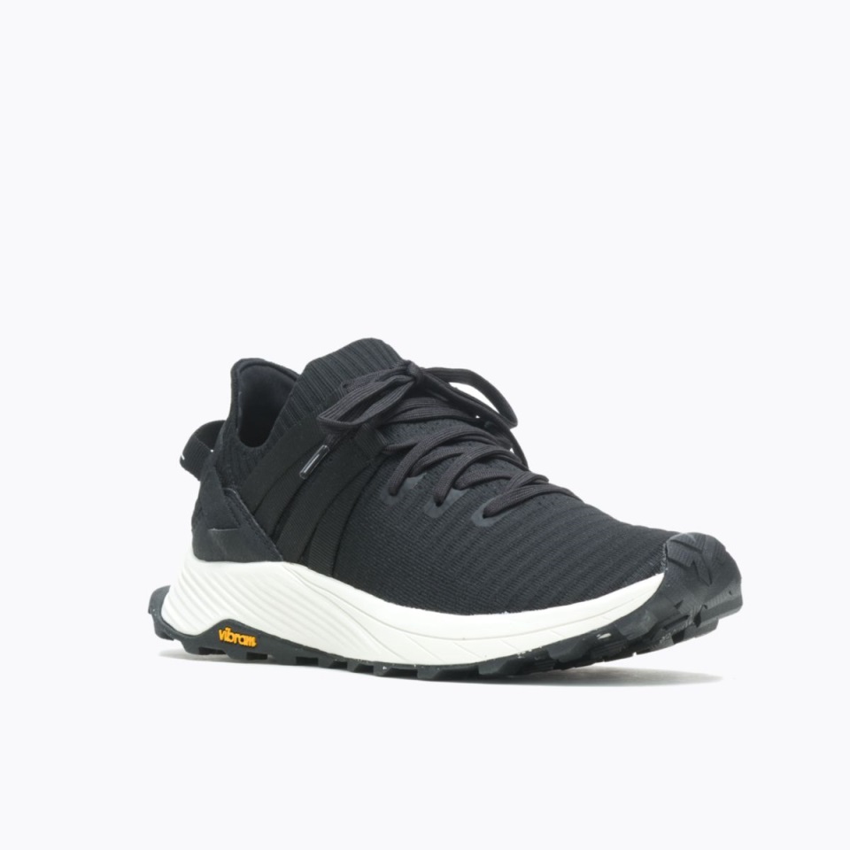 حذاء رياضي دانتيل شروع في عرض عريض أسود أبيض ميريل