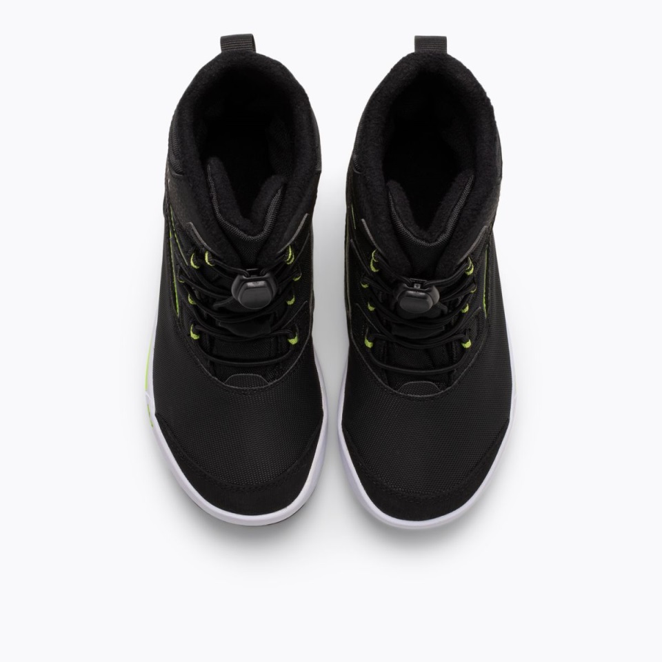 حذاء ميريل سنو بانك 3.0 للأطفال باللون الأسود والرمادي والأخضر