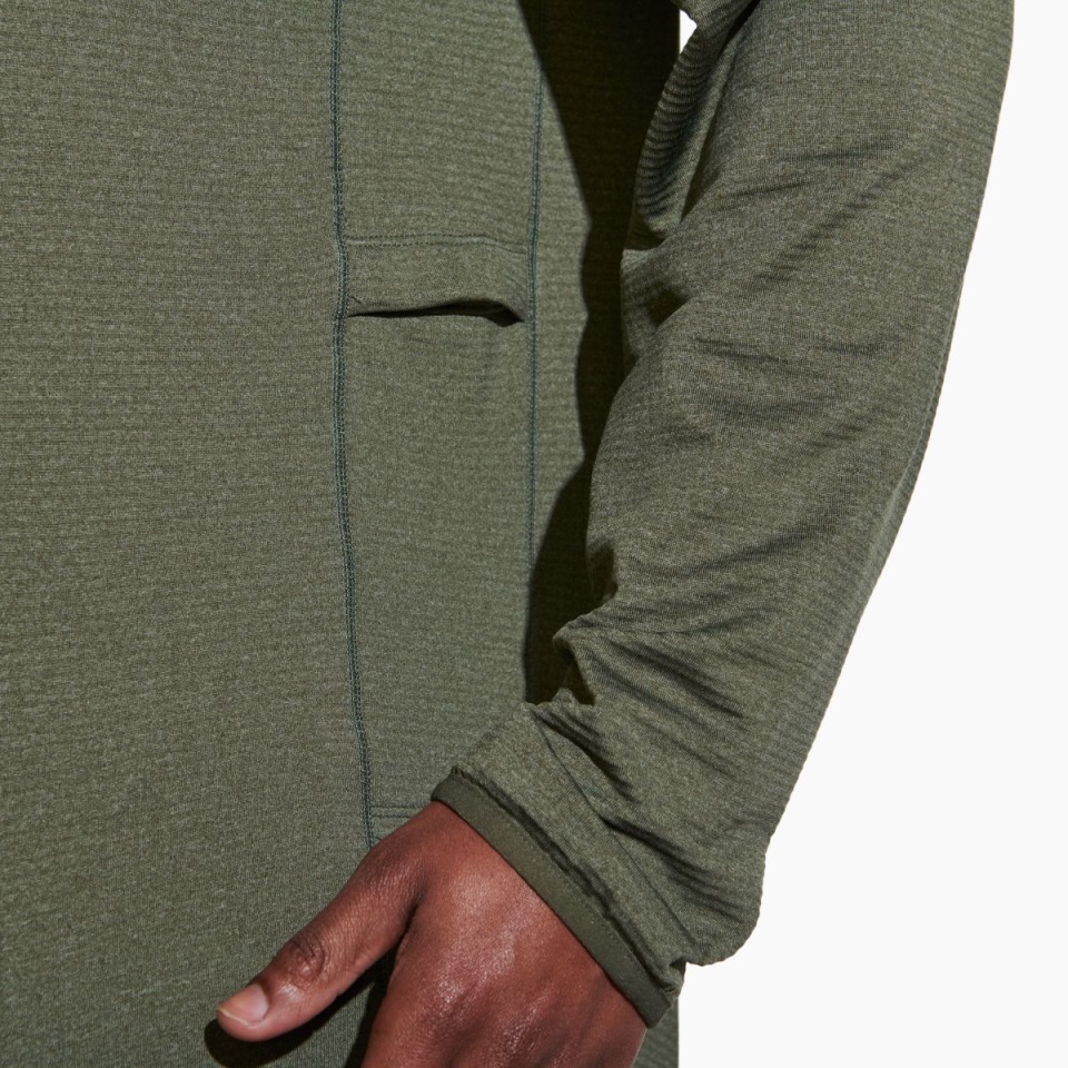 ميريل للرجال جيوتكس 1/4 بسحاب غبار زيتون هيذر