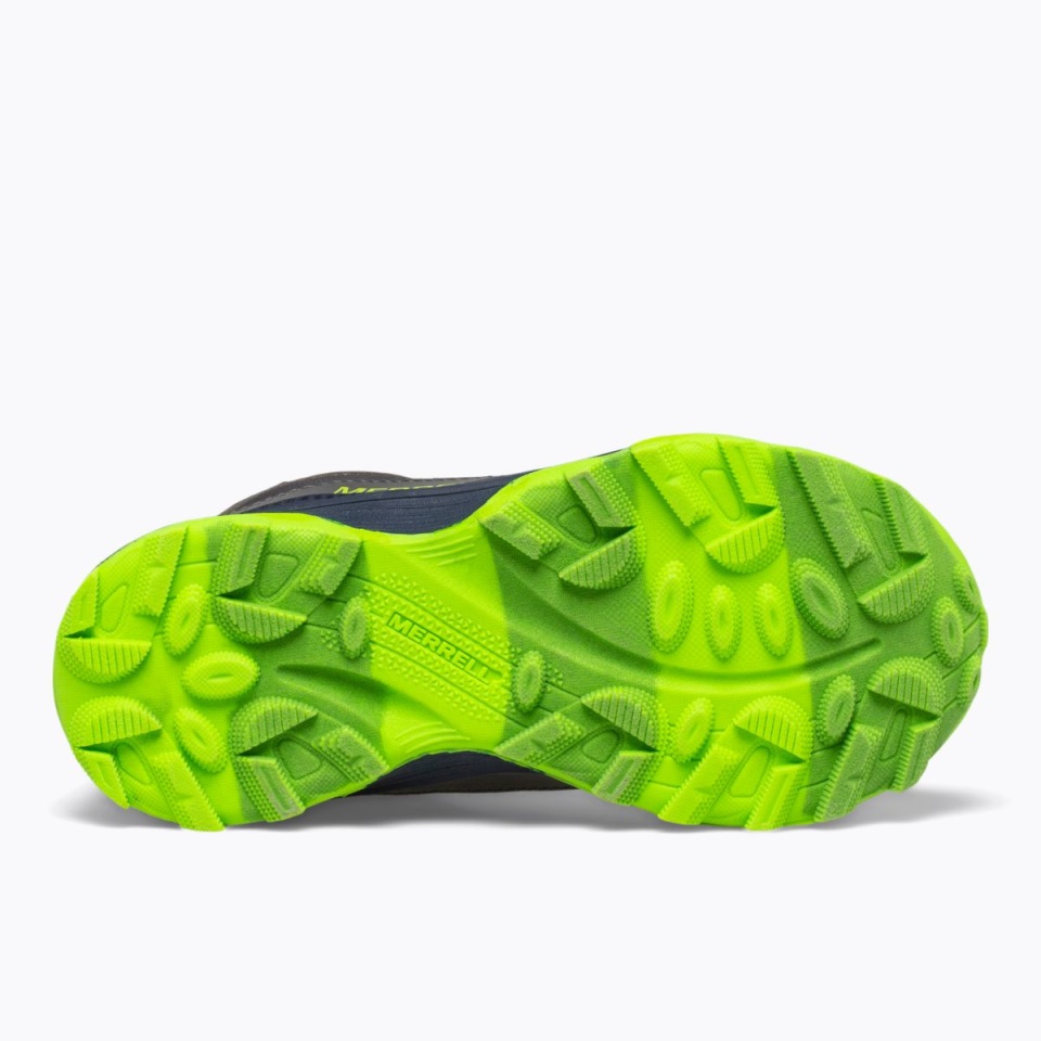 Merrell أزرق كحلي لامع بيج كيدز موآب سرعة متوسطة مقاومة للماء