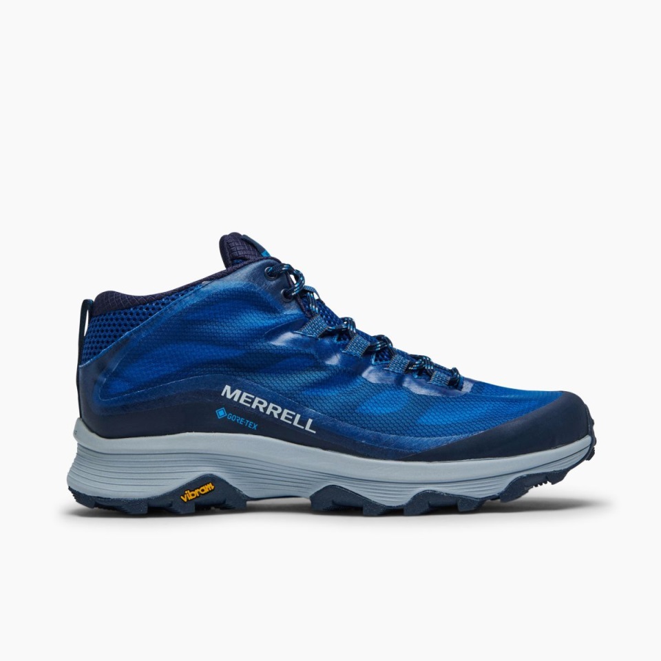 Merrell Navy Men's Moab Speed Mid Gore-tex