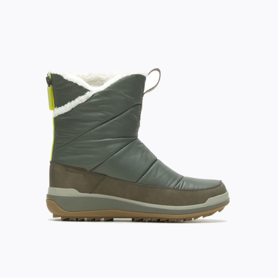 حذاء نسائي من ميريل زيتون Snowcreek Sport Mid Zip Polar مقاوم للماء