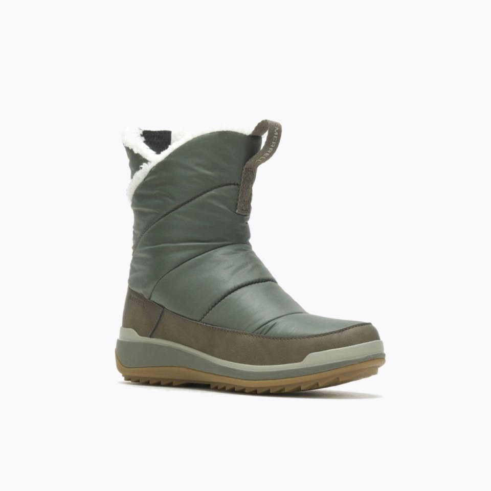 حذاء نسائي من ميريل زيتون Snowcreek Sport Mid Zip Polar مقاوم للماء