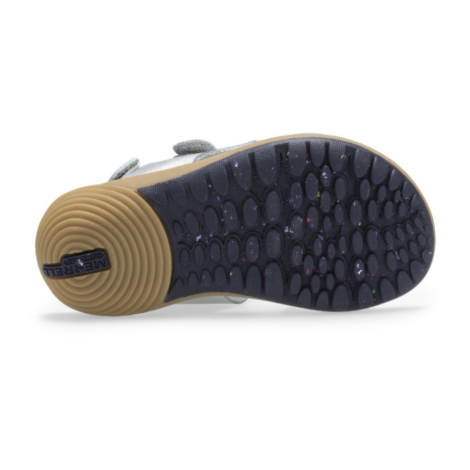 صندل ميريل فضي بدرجات مكشوفة وصندل ريج للأطفال الصغار