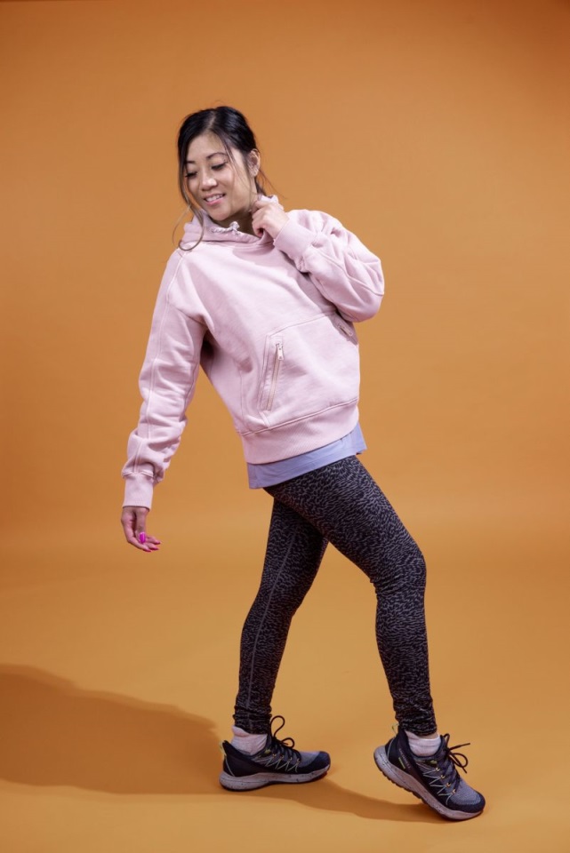 كنزة صوفية للسيدات من ميريل بقلنسوة وردة دخان