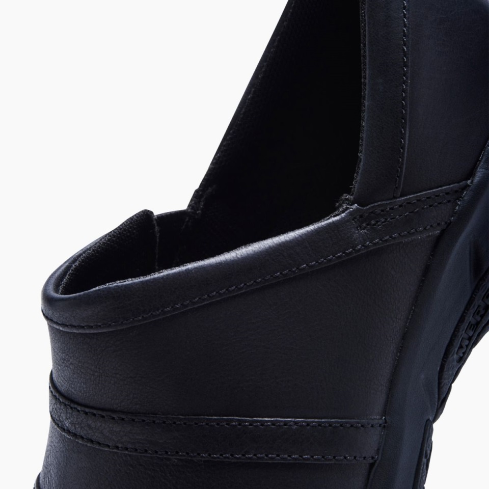 للنساء من الجلد Encore Moc 4 عرض واسع ميريل أسود