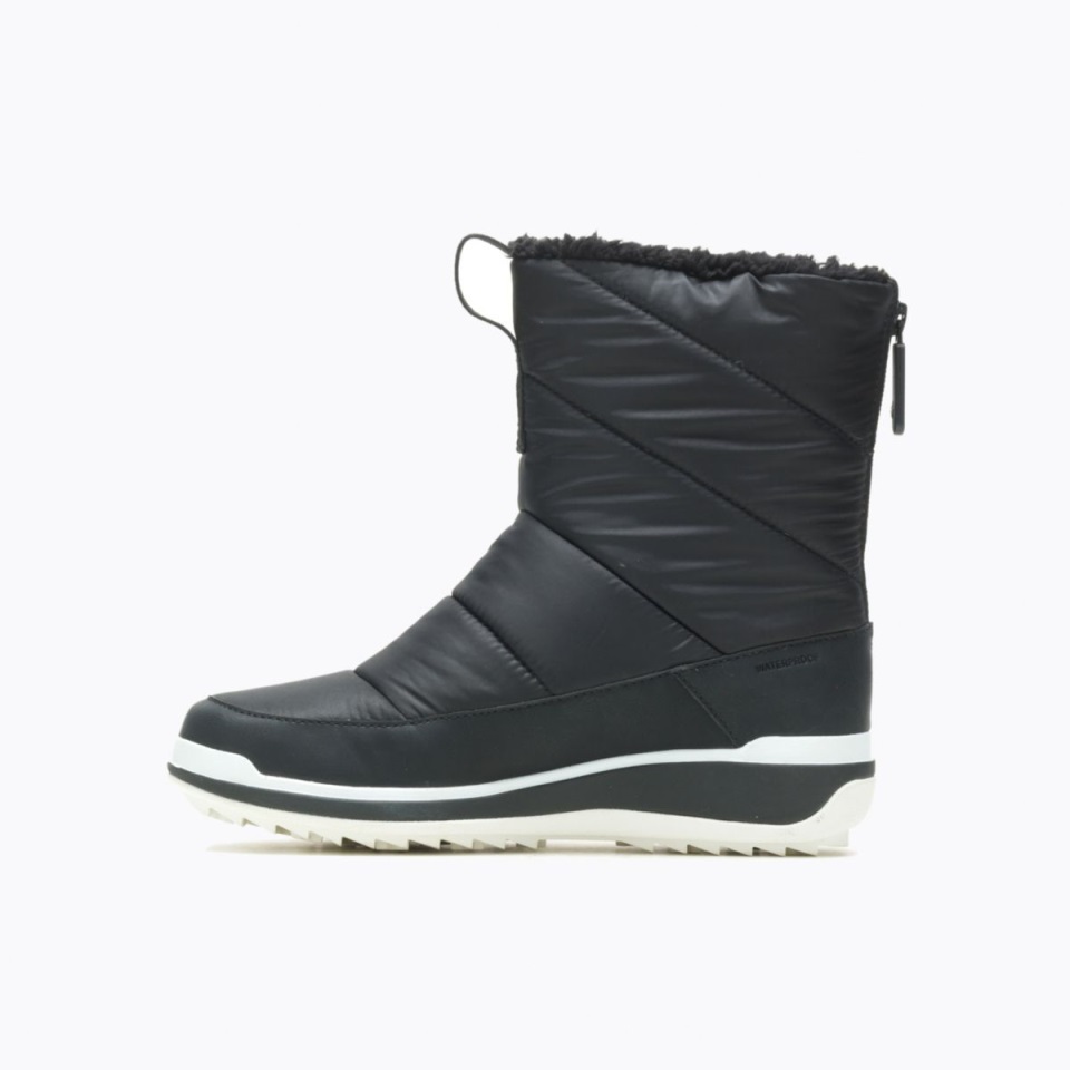 حذاء نسائي رياضي من Snowcreek مقاس متوسط ​​بسحاب قطبي مقاوم للماء أسود من ميريل